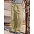 abordables Pants-Hombre Pantalones de lino Pantalones Pantalones de verano Plano Comodidad Suave Exterior Diario Noche Moda Casual Blanco Amarillo
