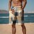 cheap Shorts-Men's Cotton Blend 3D Printed Plaid Stripe Sweat Shorts