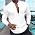 baratos Long Sleeves-Homens Camisa Social camisa de linho Camisa Popover Camisa casual camisa de verão camisa de praia Preto Branco Rosa Manga Longa Tecido Henley Primavera Verão Casual Diário Roupa