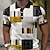 baratos 3D Polos-Homens Camiseta Polo Camisa Polo Waffle pólo de lapela Polos de botões Camisa de golfe Bloco de cor Estampas Abstratas Geometria Aberto para a Lateral Preto Amarelo Vermelho Azul Verde Ao ar livre Rua