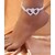 baratos Bijuteria de Mulher-Pulseiras de tornozeleira de coração com strass feminino presentes de festa casamento/ouro/prata/primavera/verão