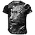 cheap Short Sleeve-Vintage Men&#039;s 3D Graphic Animal Tee Shirt