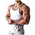 billige Tank Tops-menns muskel bodybuilding stringer tank topper pluss størrelse y-back gym fitness workout ermeløs trening t-skjorte vest hvit