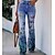 cheap Women&#039;s Pants-Women&#039;s Floral Grey Casual Flared Bootcut Pants