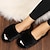 cheap Linen-Women's Fuzzy Suede Minimalist House Slippers