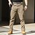 cheap Men&#039;s Bottoms-Men&#039;s Stylish Casual Classic Pocket Multiple Pockets Straight Pants Tactical Cargo Full Length Pants Micro-elastic Casual Daily Solid Color Mid Waist Comfort Outdoor Army Green Black Grey Khaki Brown