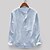 cheap Men&#039;s Shirts-Men&#039;s Linen Shirt Shirt Summer Shirt Beach Shirt Light Blue Light Grey Apricot Half Sleeve Solid Color Collar Casual Hawaiian Clothing Apparel