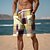 cheap Shorts-Men's Cotton Blend 3D Printed Plaid Stripe Sweat Shorts