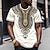 billige Short Sleeve-Herre T-shirt Rund hals Grafisk Farveblok Tribal Tøj 3D-udskrivning udendørs Daglig Trykt mønster Kortærmet Mode Designer Etnisk