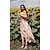 cheap Maxi Dresses-Floral Chiffon Maxi Dress Women&#039;s Casual Streetwear