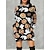 cheap Spring&amp;Autumn Dress-Women&#039;s Halloween Casual Hoodie Mini Dress