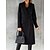 cheap Coats &amp; Trench Coats-Women&#039;s Coat Warm Valentine&#039;s Day Office / Career Button Double Breasted Lapel Stylish OL Style Solid Color Regular Fit Outerwear Long Sleeve Fall Winter Black Pink Wine S M L XL XXL