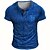 economico Short Sleeve-Per uomo maglietta Camicia Henley T-shirt Henley Liscio Strada Da mare Maniche corte Abbigliamento Di tendenza Originale Essenziale