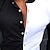 baratos Long Sleeves-Homens Camisa Social camisa de verão camisa de botão Preto / Branco Azul Marinho Escuro Verde Manga Longa Bloco de cor Colarinho Chinês Rua Diário Botão para baixo Roupa Moda Casual Confortável