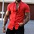 preiswerte Short Sleeves-Herren Hemd Sommerhemd Knopfhemd Lässiges Hemd Schwarz Gelb Rosa Rote Dunkelmarine Kurzarm Buchstabe Umlegekragen Strasse Casual Button-Down Bekleidung Baumwollmischung Modisch Brautkleider schlicht