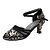 abordables Lino-Mujer Tacones Sandalias Lentejuelas cristal brillo Fiesta Discoteca Color sólido Leopardo Tacón alto Tacón Cono Dedo redondo Elegante Moda Sensual PU Plata leopardo de oro Negro