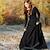 billige Vintage kjoler-Middelalderkostumer 18. århundrede Vintage kjole Kjoler Tunika kjole Maxi Viking Outlander Ranger Elver Dame Halloween Fest / aften Festival Kjole