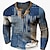 cheap Long Sleeve-Men&#039;s Vintage Casual Henley 3D Print Shirt