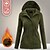 cheap Down&amp; Parkas-Women&#039;s Cotton Hoodie Jacket Hiking Jacket Hiking Windbreaker Winter Outdoor Thermal Warm Windproof Warm Breathable Full Length Visible Zipper Winter Jacket Top Fishing Climbing Camping / Hiking