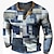 cheap Long Sleeve-Men&#039;s Vintage Casual Henley 3D Print Shirt