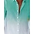 baratos Short Sleeves-Homens Camisa Social camisa de botão Camisa casual camisa de verão camisa de praia Rosa Azul Marinha Azul Gradiente Manga Curta Verão Lapela Casual Diário Roupa