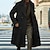 abordables Trench Coats-Hombre Abrigo de invierno Sobretodo Gabardina larga Exterior Ropa Cotidiana Otoño Invierno Poliéster Ropa de calle Ropa Moda Ropa de calle Plano Diseño Botonadura Doble