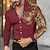 abordables Long Sleeves-Camisa de Hombre a Cuadros Casual Negra Blanca Manga Larga Moda Primavera Otoño