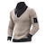 abordables Pullover Sweaters-Ropa de invierno para hombre   Suéter cuello alto   Negro y rojo   Tallas S M L