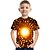 billige T-shirts &amp; Trøjer til Drenge-Børn Drenge T-shirt Kortærmet 3D-udskrivning Regnbue 3D Print Farveblok Blå Gul Guld Børn Toppe Sommer Basale Gade Sport Skole udendørs