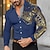abordables Long Sleeves-Camisa de Hombre a Cuadros Casual Negra Blanca Manga Larga Moda Primavera Otoño