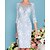 cheap Casual Dresses-Women&#039;s Lace Dress Dress Set Midi Dress Pink Yellow Light Green Light gray Light Blue White 3/4 Length Sleeve Floral Pure Color Lace Summer Spring Crew Neck Elegant Classic Party