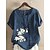 cheap T-Shirts-Women's Floral Print Cotton Linen T Shirt
