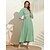 abordables Designer Dresses-Mujer dobladillo maxi Color sólido/liso Plisado Vestido maxi Vestido Fiesta y Noche Invitado a la boda Azul cielo Verde Trébol S M L