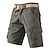 abordables Shorts-Hombre Pantalón Corto Cargo Pantalón corto Shorts para senderismo Plano Cordón de la pierna Multi bolsillo Longitud de la rodilla Listo para vestir 100% Algodón Casual Diario Festivos Deportes Moda