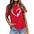 cheap Super Sale-Women&#039;s Basic Cotton Tee with Butterfly Heart Print