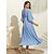 abordables Designer Dresses-Mujer dobladillo maxi Color sólido/liso Plisado Vestido maxi Vestido Fiesta y Noche Invitado a la boda Azul cielo Verde Trébol S M L