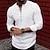 baratos Long Sleeves-Homens Camisa Social camisa de verão camisa de botão Camisa casual Preto Branco Rosa Azul Marinha Azul Manga Longa Tecido Gola Redonda Rua Férias Botão para baixo Roupa à moda Contemporâneo Moderno