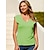 baratos Super Sale-blusa feminina camiseta camiseta básica simples diária decote em v sem mangas regular verão verde branco preto azul rosa