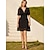 cheap Casual Dresses-Modern Women&#039;s Hollow Lace Mini Dress