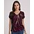 cheap T-Shirts-V Neck Abstract Graphic Tee for Women