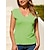 abordables Super Sale-blusa de mujer camiseta básica lisa diaria cuello en v sin mangas regular verano verde blanco negro azul rosa