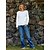 abordables Blusa-Mujer Camisa Camisa de encaje Blusa Encaje Trabajo Elegante Vintage Moda Manga Larga Escote Redondo Negro Primavera Otoño