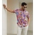 abordables Shirts-Camisa Casual de Hombre con Diseño Tropical Hawaiano