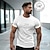 baratos Short Sleeve-Camiseta Gráfica de Linhas Ondas 100% Algodão Confortável