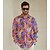 economico Shirts-Camicia Casual Uomo Hawaiana Tropicale in Cotone 100%