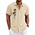 billige Men&#039;s Printed Shirts-herreskjorte sommer hawaiiansk skjorte stribet grafisk geometri turndown b h i l r udendørs street korte ærmer print tøj tøj mode streetwear designer casual
