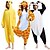 billige Kigurumi-pyjamas-Voksne Kigurumi-pyjamas Pika Pika Dyremønster Patchwork Onesie-pyjamas Pyjamas Sjovt kostume Polarfleece Cosplay Til Damer og Herrer Jul Nattøj Med Dyr Tegneserie