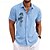 cheap Men&#039;s Printed Shirts-B H I L R Men&#039;s Graphic Striped Hawaiian Shirt