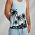 cheap T-Shirts-Cotton Graphic Coconut Tree Vest Tank Top