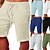 preiswerte Beach Shorts-Herren Leinenshorts Kurze Hosen Sommer-Shorts Tasche Kordelzug Elastische Taille Glatt Komfort Outdoor Täglich Ausgehen Modisch Strassenmode Schwarz Weiß